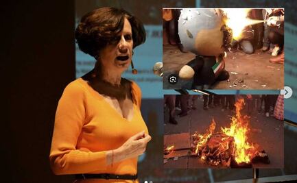 Denise Dresser condena quema de piñata de AMLO y recuerda quema de figura de la ministra Norma Piña