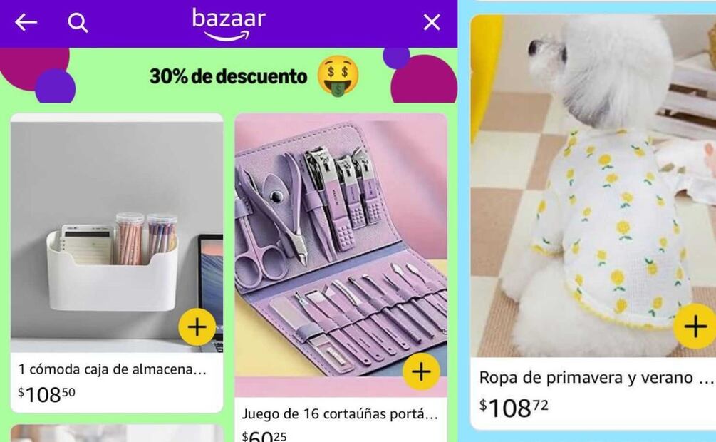Bazaar, la nueva apuesta de Amazon | Imagen: cortesía