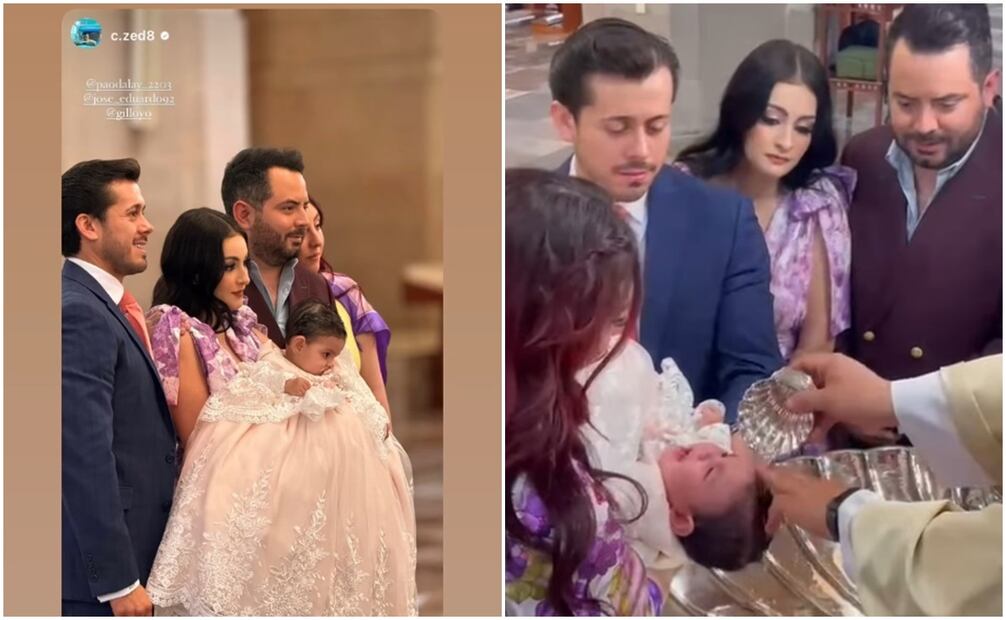 Bautizan a Tessa, la hija del actor José Eduardo Derbez. Fotos: Televisa Espectáculos.