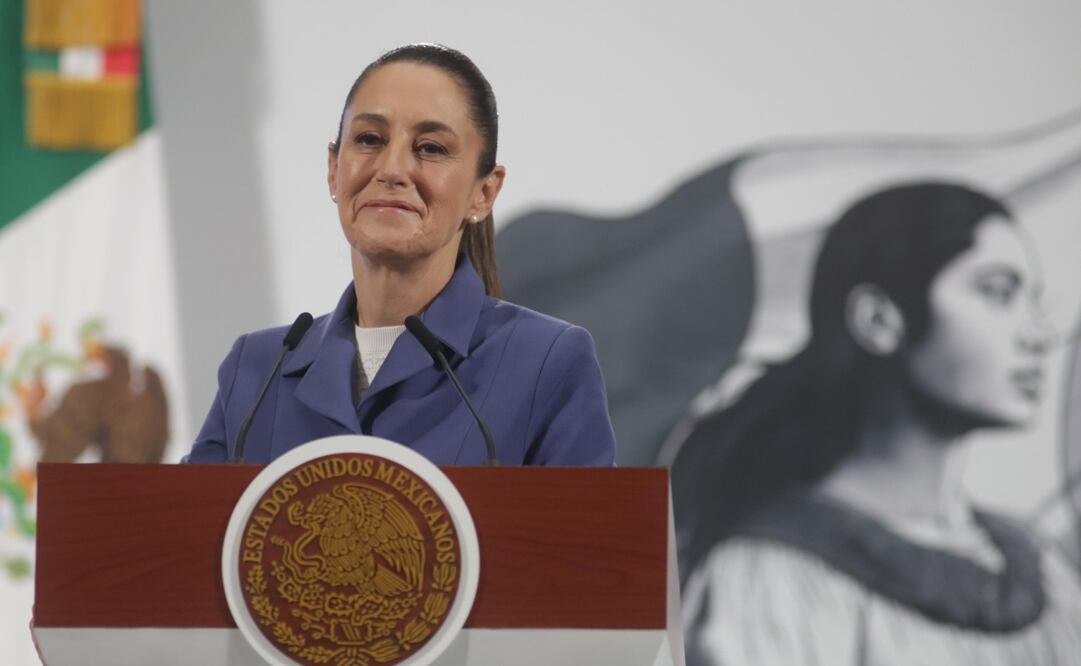 Claudia Sheinbaum en su conferencia matutina del 27 de junio de 2025. Foto: Carlos Mejía / EL UNIVERSAL