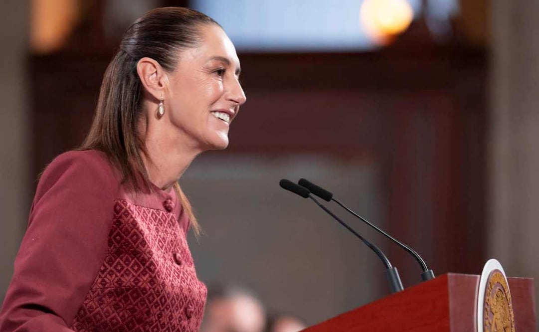 Claudia Sheinbaum, presidenta de México, durante la mañanera del 24 de noviembre del 2025. Foto: Presidencia