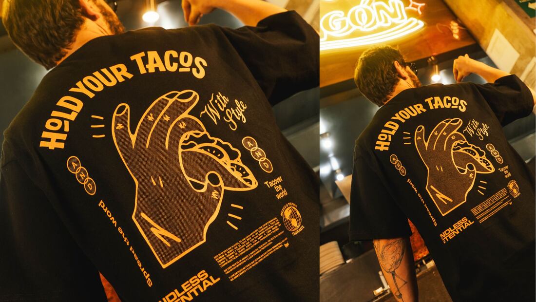 Hold your taco, la manera de agarrar un taco según la tradición.