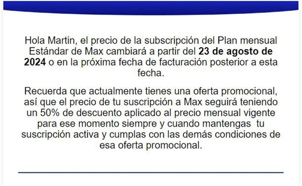 MAX anuncia incremento de precio en su suscripción. Foto: Captura de pantalla