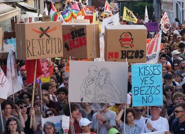 "No hay espacio para Bezos"; continúan protestas en Venecia contra boda del fundador de Amazon