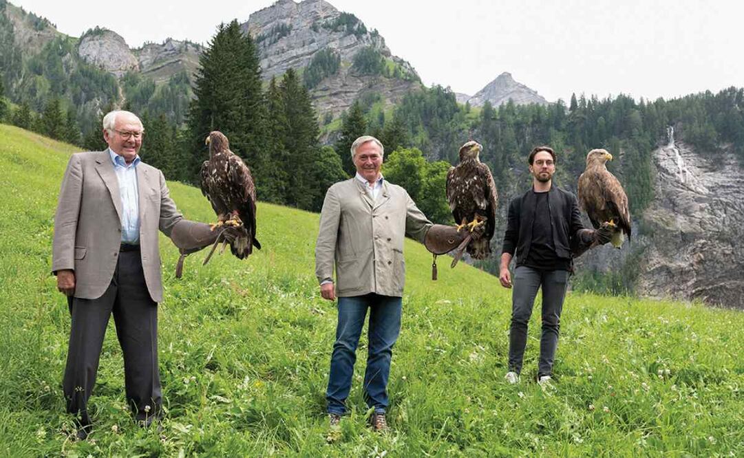 De izq. a der., Karl Scheufele, Karl-Friedrich Scheufele y Karl-Fritz Scheufele / Cortesía Chopard