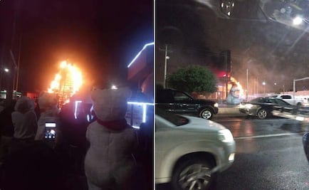Se incendia pino de navidad en Nuevo Laredo