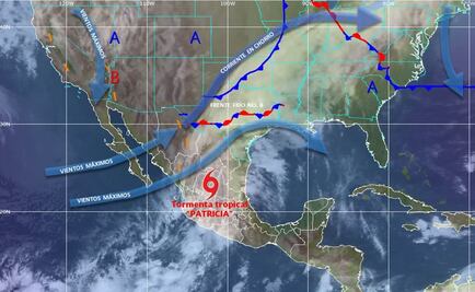 "Patricia" se degrada a tormenta tropical, reporta el SMN