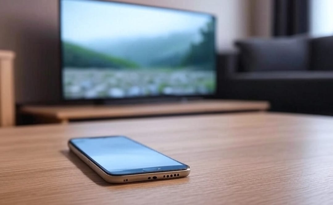 Cómo proyectar la pantalla de tu celular en la televisión. Imagen creada con IA