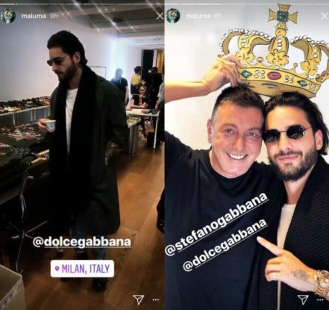Maluma está en Milán y desfilará con Dolce & Gabbana