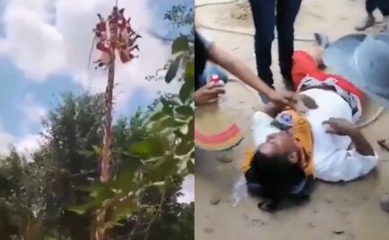 Voladores de Papantla son atendidos en hospitales tras caída en Veracruz; 4 presentan fracturas y otro tiene lesiones graves