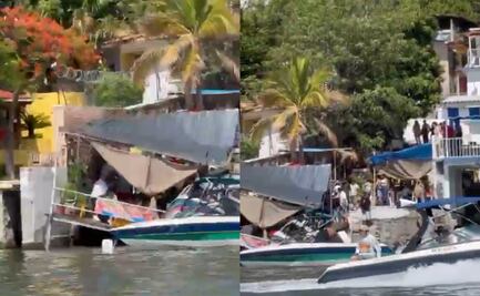 Colapsa muelle de restaurante en lago de Tequesquitengo, Morelos; unas 30 personas caen al agua