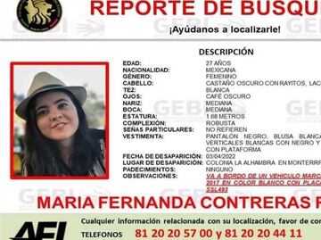 Creen que cuerpo hallado en cateo es de María Fernanda en NL