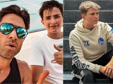 Con sólo 13 años, hijo de Sebastián Rulli casi alcanza los dos metros de estatura; ¿le incomoda?