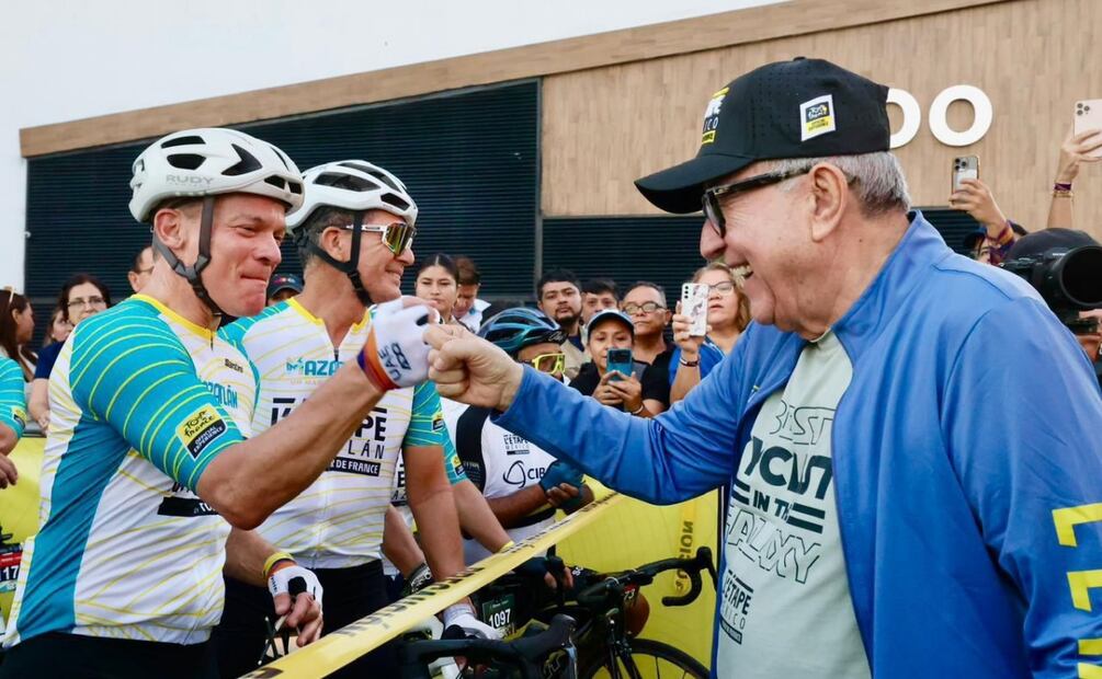 Gobernador Rocha Moya da banderazo de L'Étape Mazatlán by Tour de France 2025 con más de mil 200 ciclistas. Foto: Especial