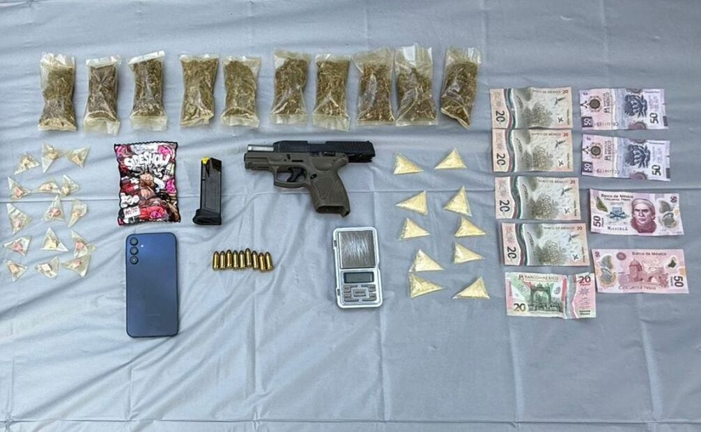 Objetos incautados tras su detención (29/07/2025). Foto: Especial