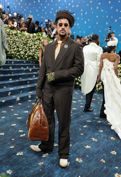 El puertorriqueño desfiló en un traje Prada. Foto: AFP.