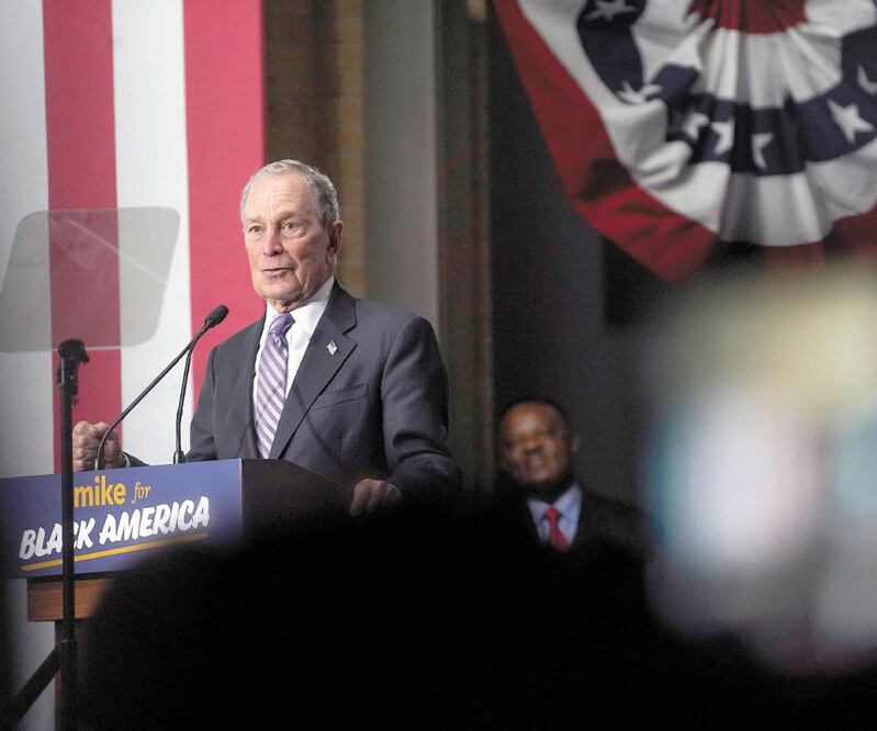 El precandidato demócrata Michael Bloomberg, el pasado jueves en una reunión con sus seguidores en Houston, Texas. Go Nakamura. REUTERS