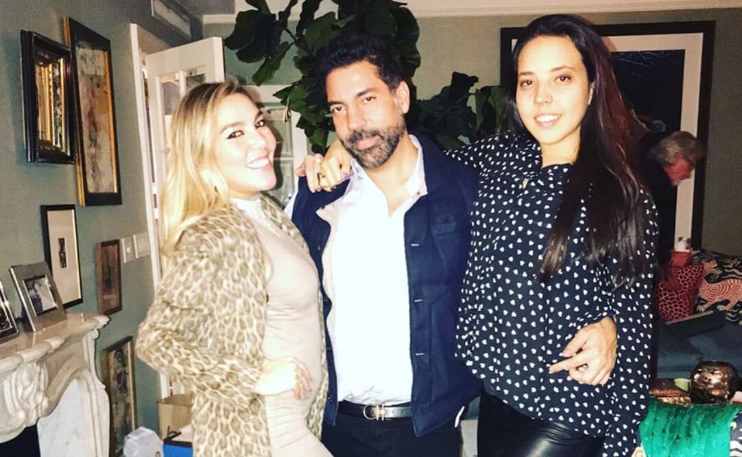 Frida Sofía con su padre Pablo Moctezuma y su hermana Natasha. Foto: Vía Instagram