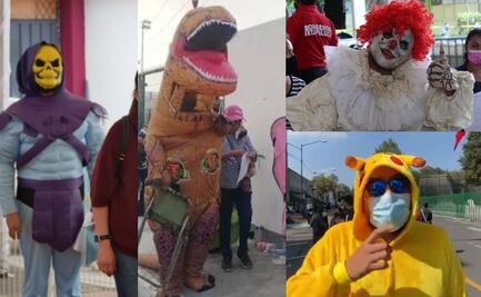 Pikachu, Skeletor y Pennywise, algunos de los disfraces presentes en la vacunación contra Covid-19 