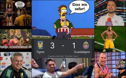 Tigres ruge primero en la Ida de Cuartos de Final y los MEMES sepultaron a las Chivas