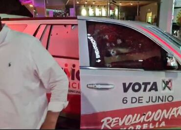 Atacan a tiros camioneta donde viajaba candidato del PRI a la alcaldía de Morelia