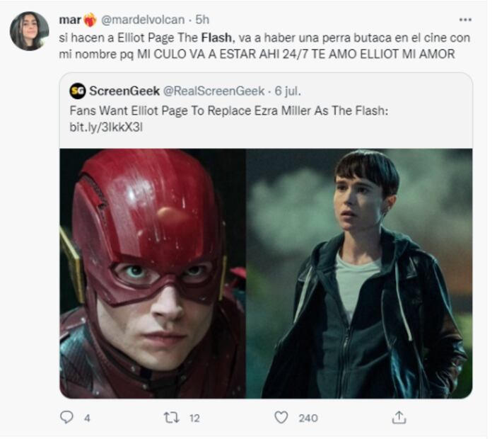 Fans de "The Flash" exigen que reemplacen a Ezra Miller por Elliot Page