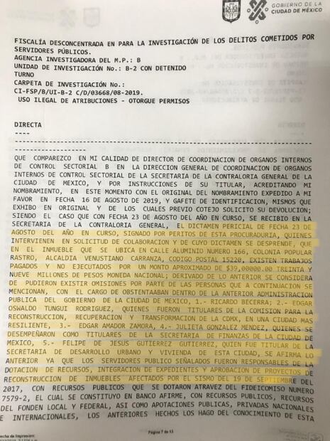 PGJ niega que exsecretarios de Finanzas y excomisionado sean indagados por desvíos