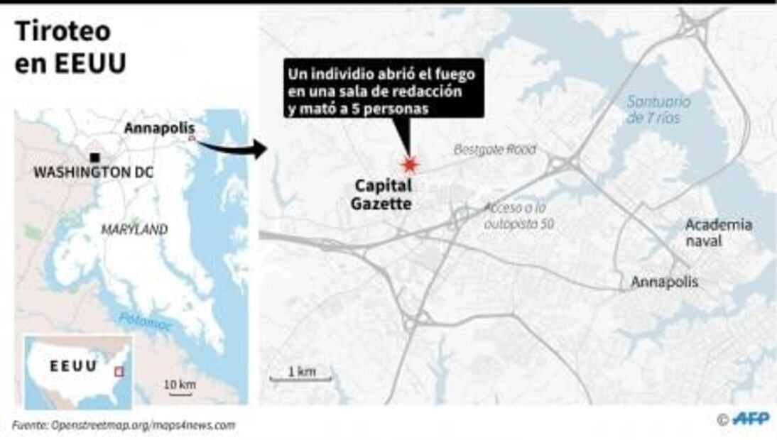 Todo lo que sabemos sobre el tiroteo contra el periódico The Capital en Maryland