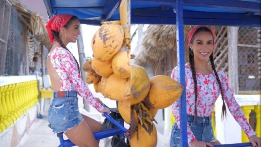 Biby Gaytán enciende las redes con look playero a sus 50 años
