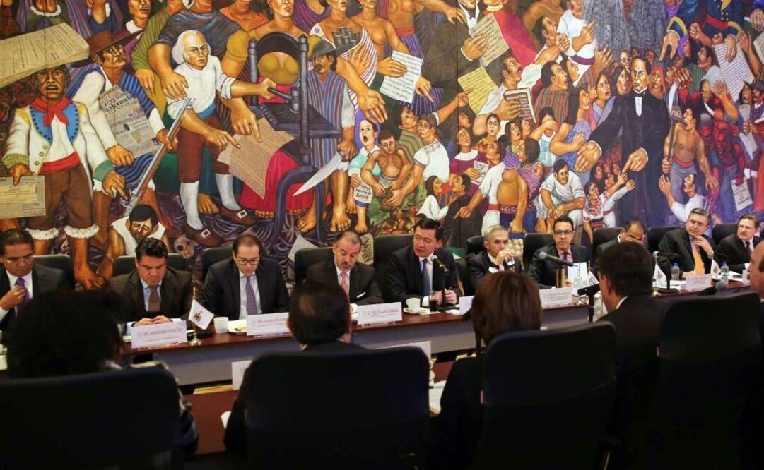 El titular de Gobernación dirige un mensaje a los integrantes de la Conago. /Especial