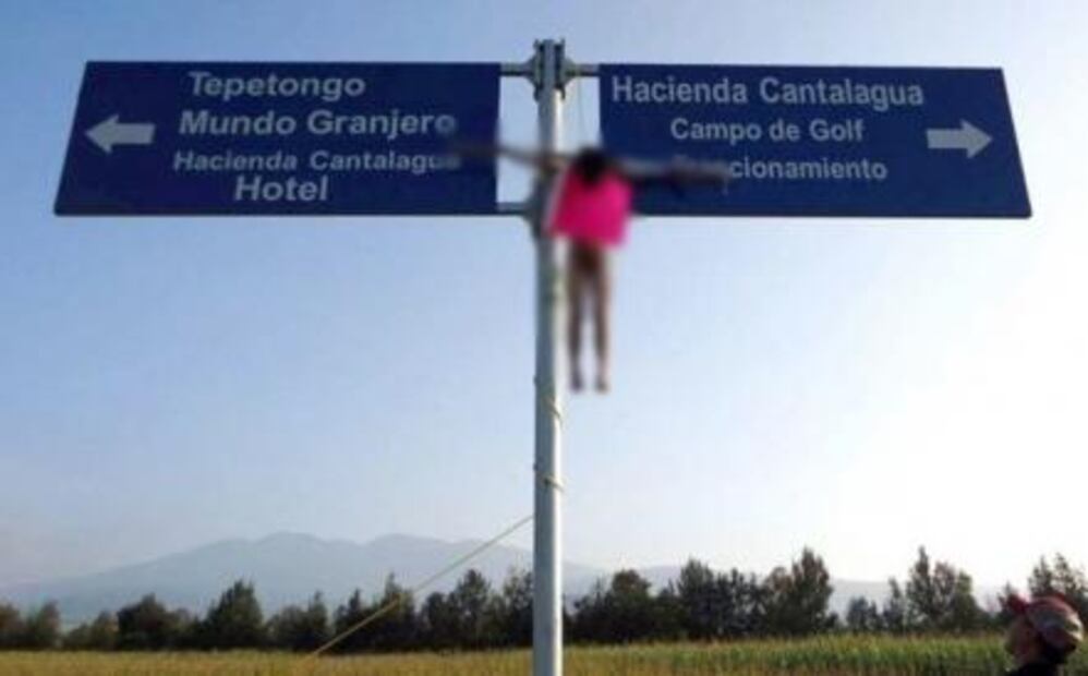 La foto viral de una "crucifixión" en Michoacán
