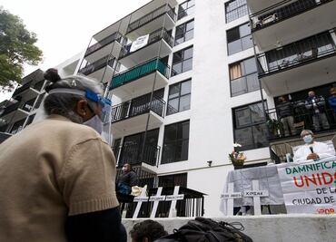 Damnificados de Multifamiliar Tlalpan recuerdan a fallecidos en sismo de 2017