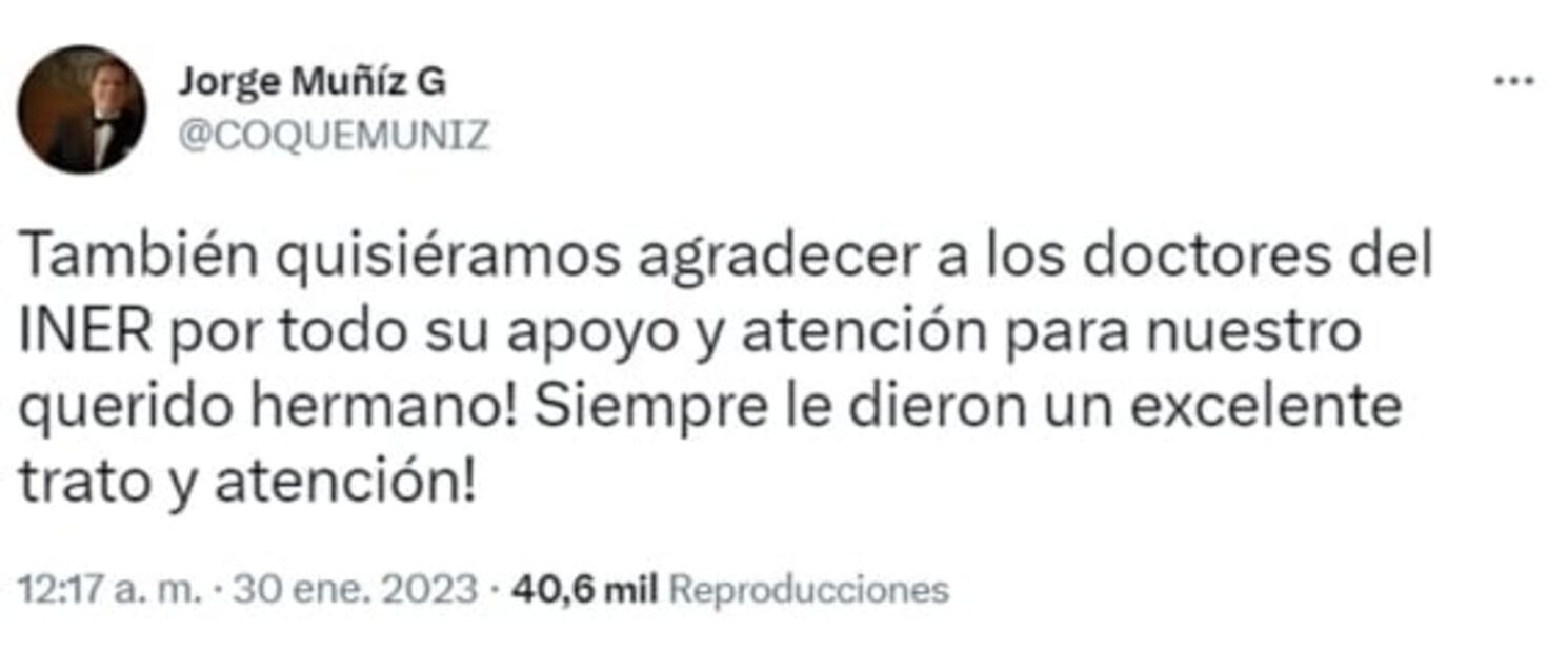 Familia de Coque Muñiz de luto, fallece el hermano del cantante