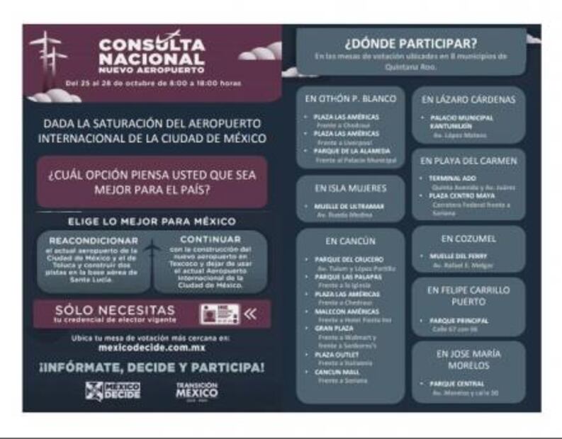 Así se realizará la consulta sobre el NAIM en los estados