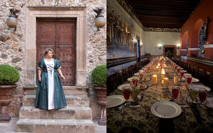 Esta cena teatralizada sucede en un antiguo edificio de Huichapan