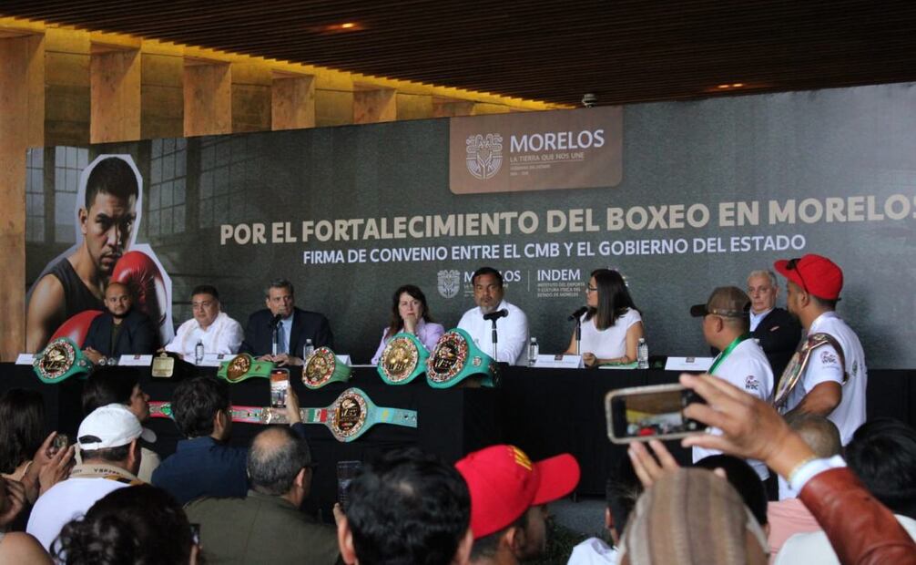 Gobierno de Morelos y CMB firman convenio para fortalecimiento del boxeo en el estado (19/08/2025). Foto: Especial