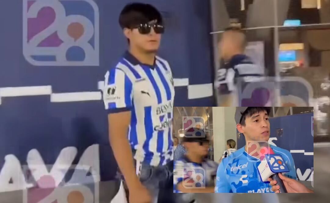 El aficionado de Monterrey ya fue identificado en redes sociales | FOTO: Canal 28 (Facebook)