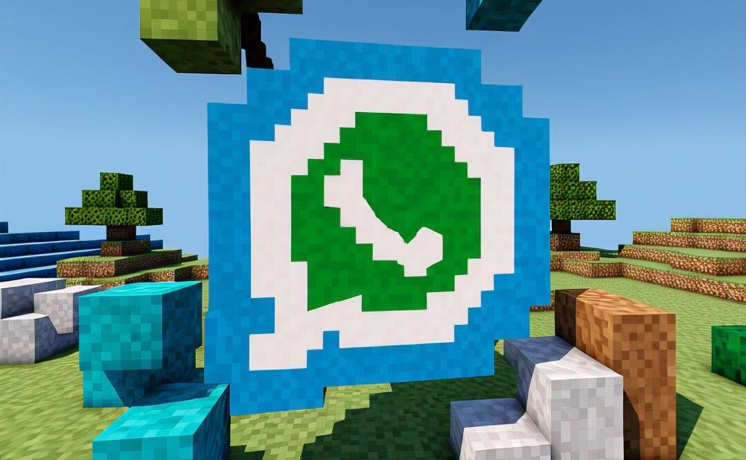 WhatsApp modo Minecraft . Imagen creada por IA
