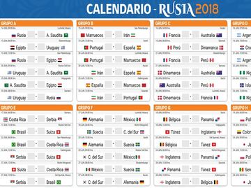 Descarga tu calendario de Rusia 2018