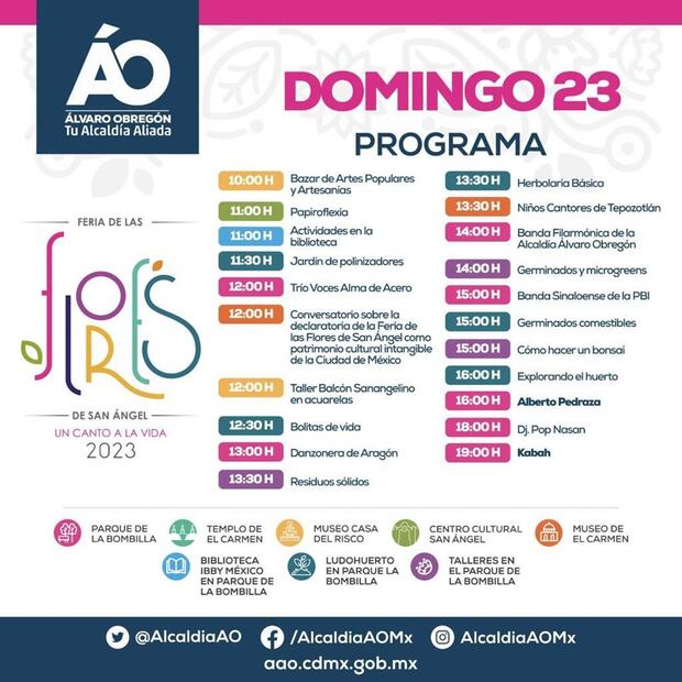 Cartelera de la Feria de las Flores. Foto: Especial
