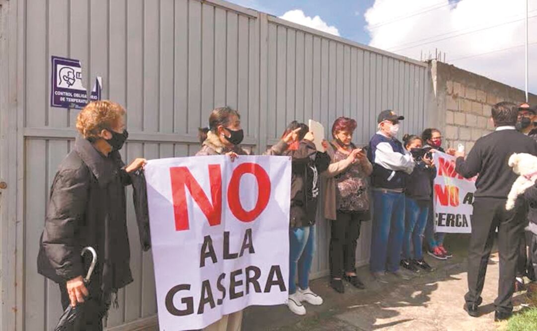 Vecinos de Nicolás Romero se oponen a la operación de gaseras por el peligro que representa para los habitantes. Foto: Claudia González. EL UNIVERSAL