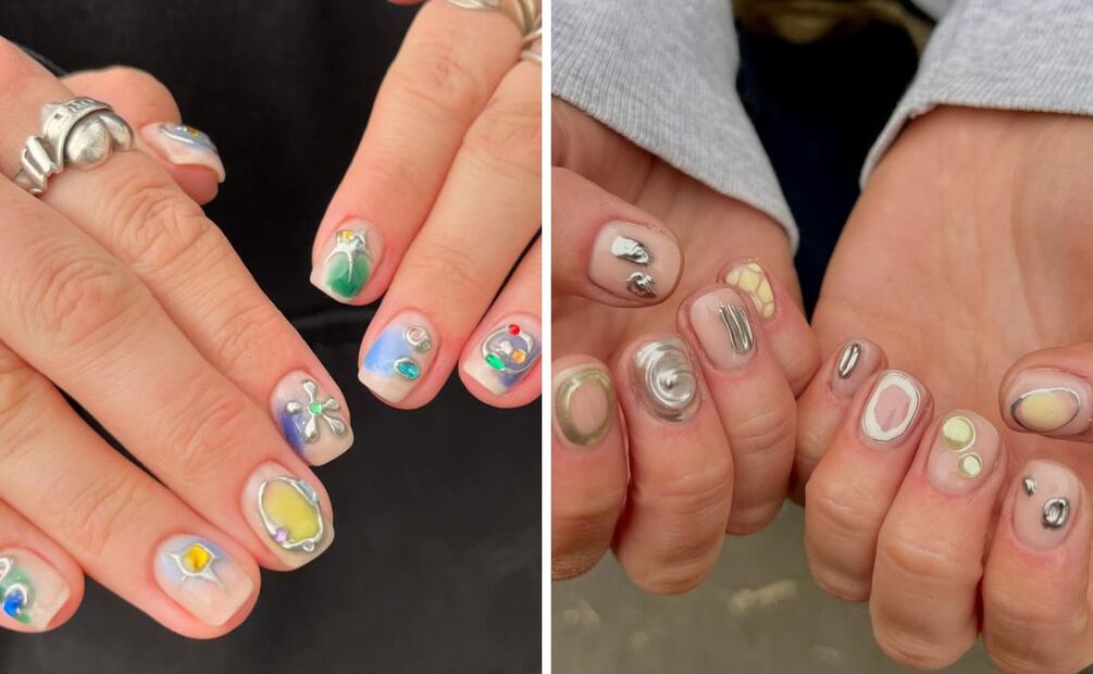 El efecto cromado añade un aire moderno. Foto: Especial. Instagram @dais_does_nails