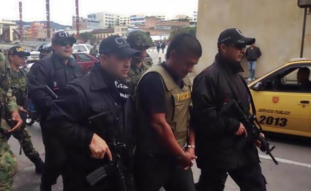 Bartolomé Jamioy Yague was arrested by the Ecuadorean and Colombian armies. (Photo: @COL_EJERCITO)