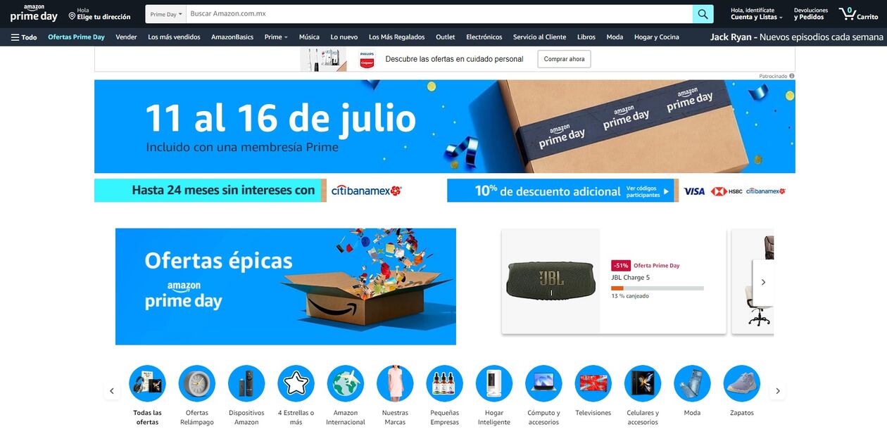 Amazon Prime Day con las mejores rebajas online y en app. Foto: Amazon México