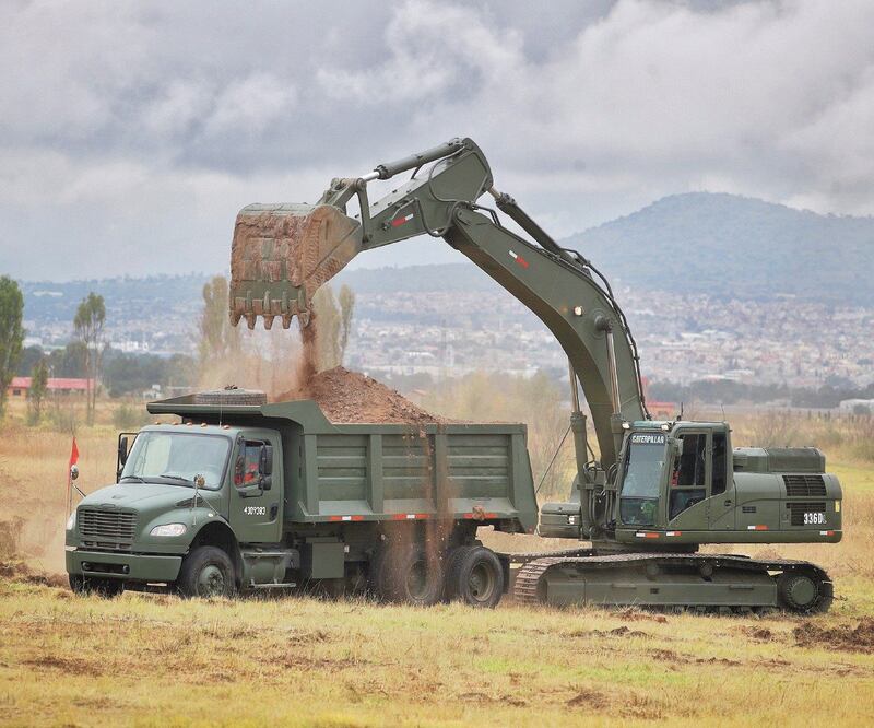 El aeropuerto de Santa Lucía se construye sobre una superficie de 60 hectáreas y la zona arqueológica abarca 2 mil 400 metros cuadrados. ARCHIVO EL UNIVERSAL