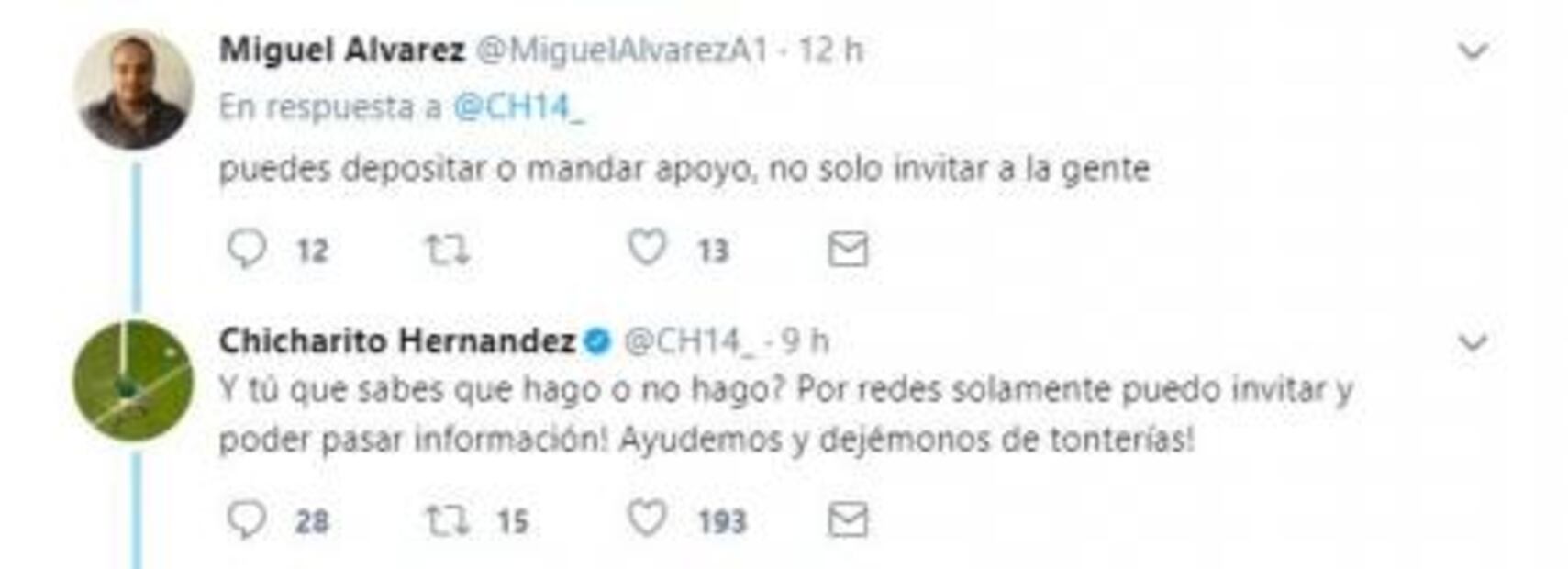 'Chicharito' Hernández se enoja en Twitter