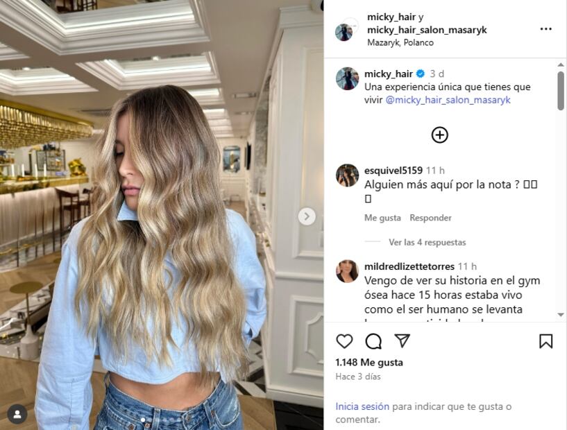 Micky Hair: esta fue la última publicación de Miguel de la Mora, el famoso estilista, en Instagram. Fuente: Instagram Micky Hair