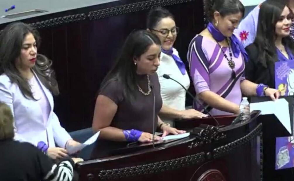 Las legisladoras dijeron que el feminismo no es una moda, si no una necesidad frente a la violencia de género (05/03/2025). Foto: Especial