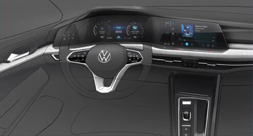Así luce el interior de la nueva generación de Golf 