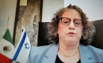 La embajadora de Israel en México, Einat Kranz Neiger. Foto: tomada de video